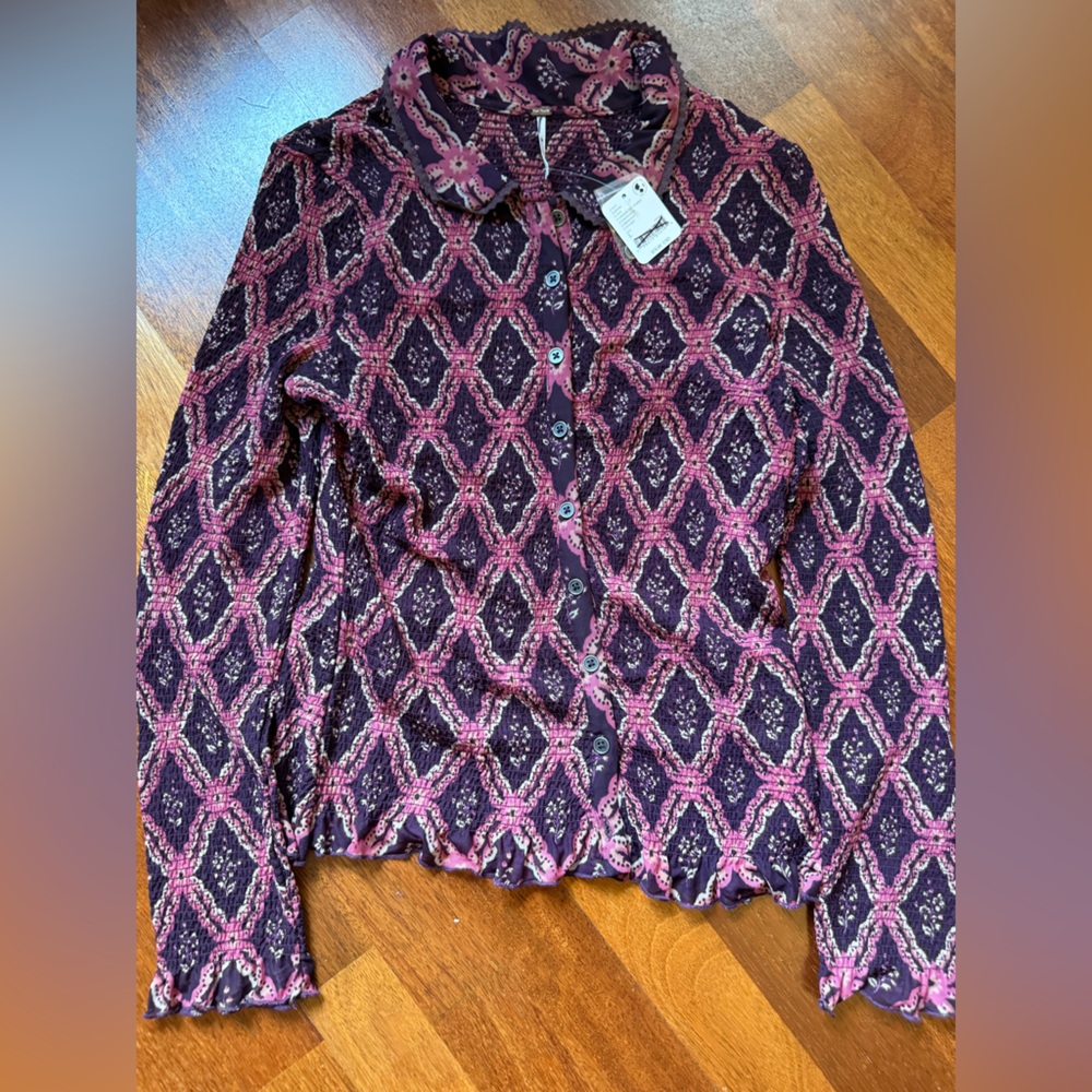 Free people “caught a feeling” cardigan - nwt Sz Lg